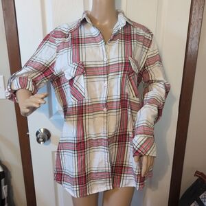 Matchstick Plaid Button-Up Shirt Large